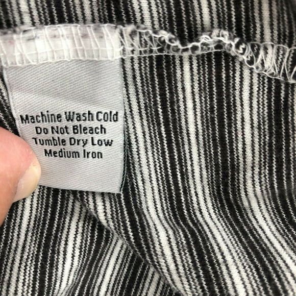 Hudson & Barrow NYC Mens T-shirt Heather Gray Stripes Medium Short Sleeve V-neck - Picture 11 of 11